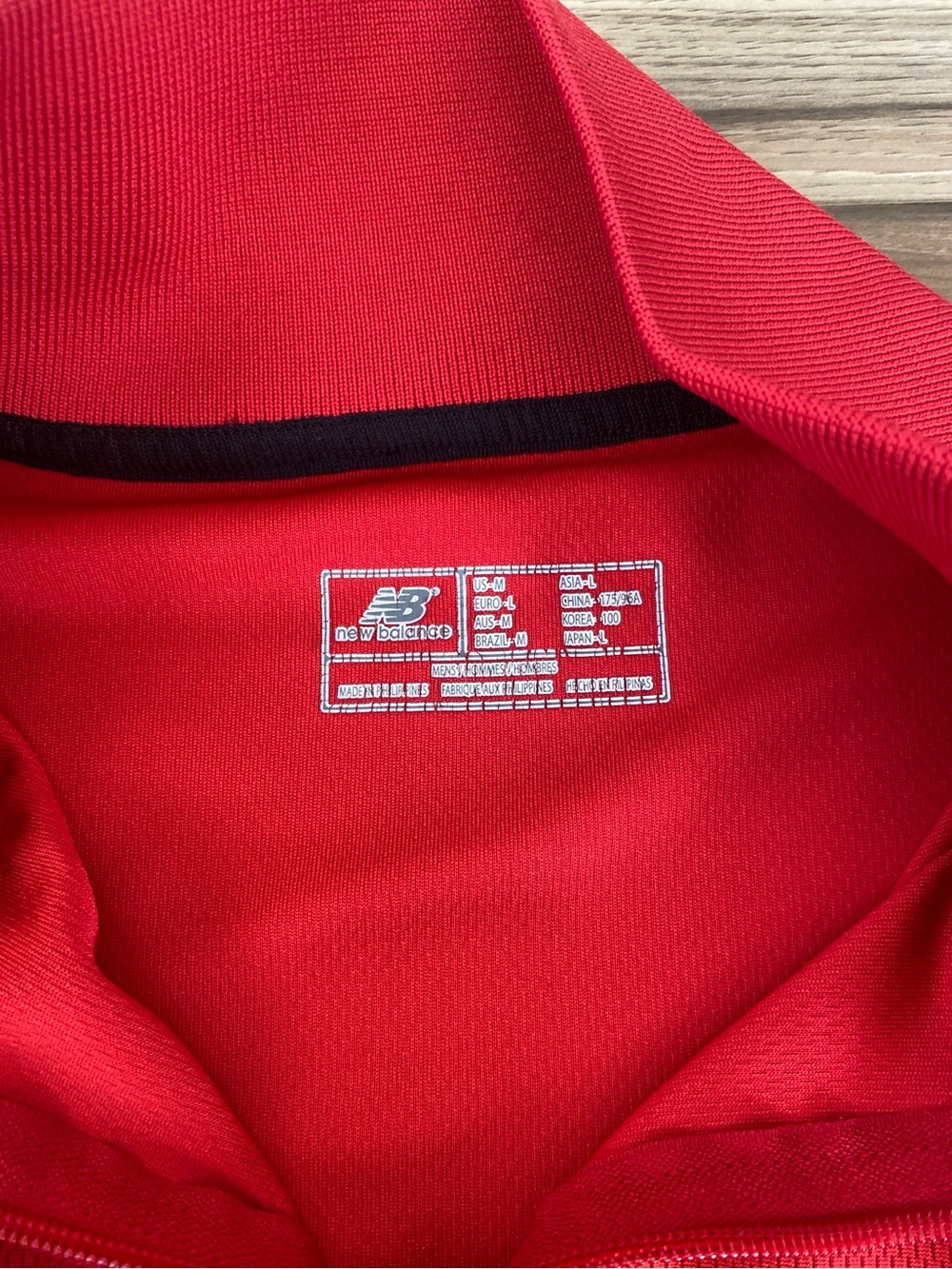 New Balance Men’s Red Zip-Front Performance Jacket - Picture 3 of 3
